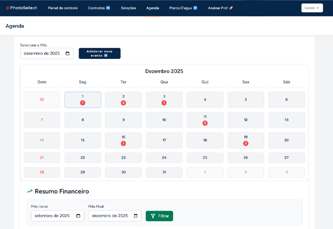 Imagem mostrando a seleção de fotos no PhotoSelect